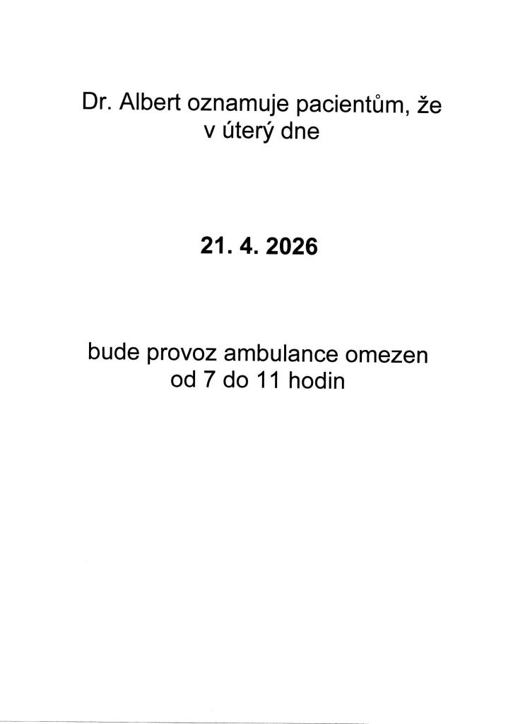 Omezení provozu ambulance praktického lékaře