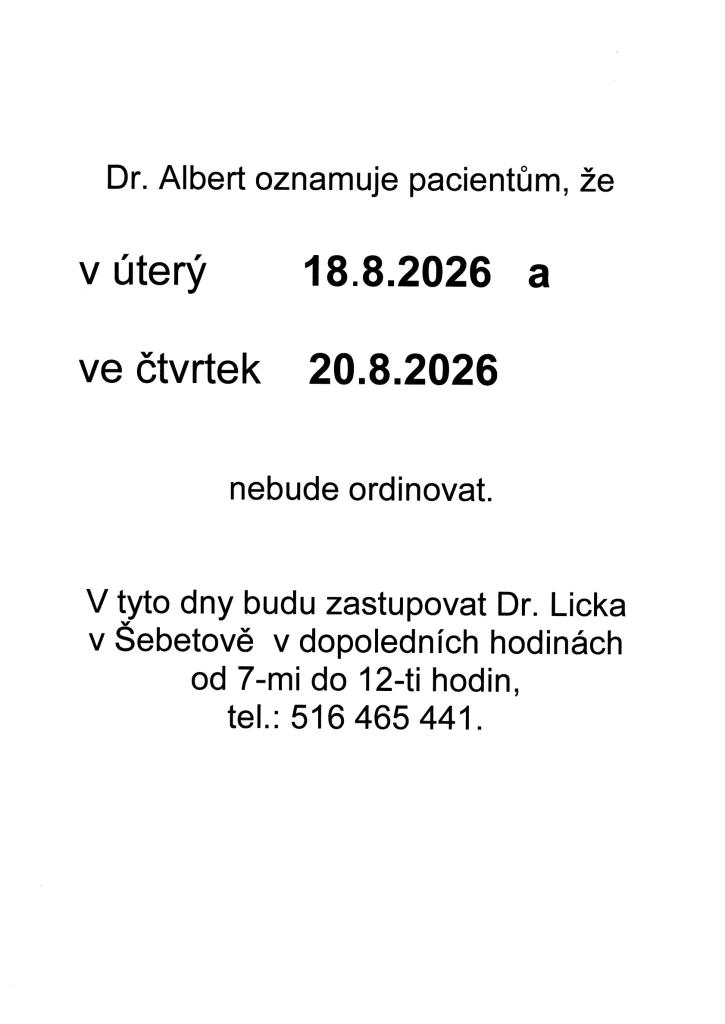 Změna ordinační doby