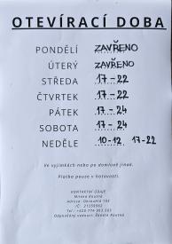 Otevírací doba Sousedské hospůdky
