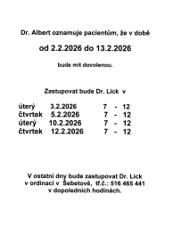 Doktor Albert - dovolená