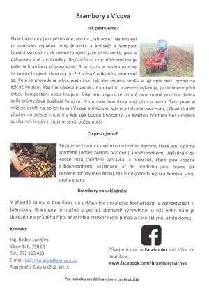 Prodej brambor